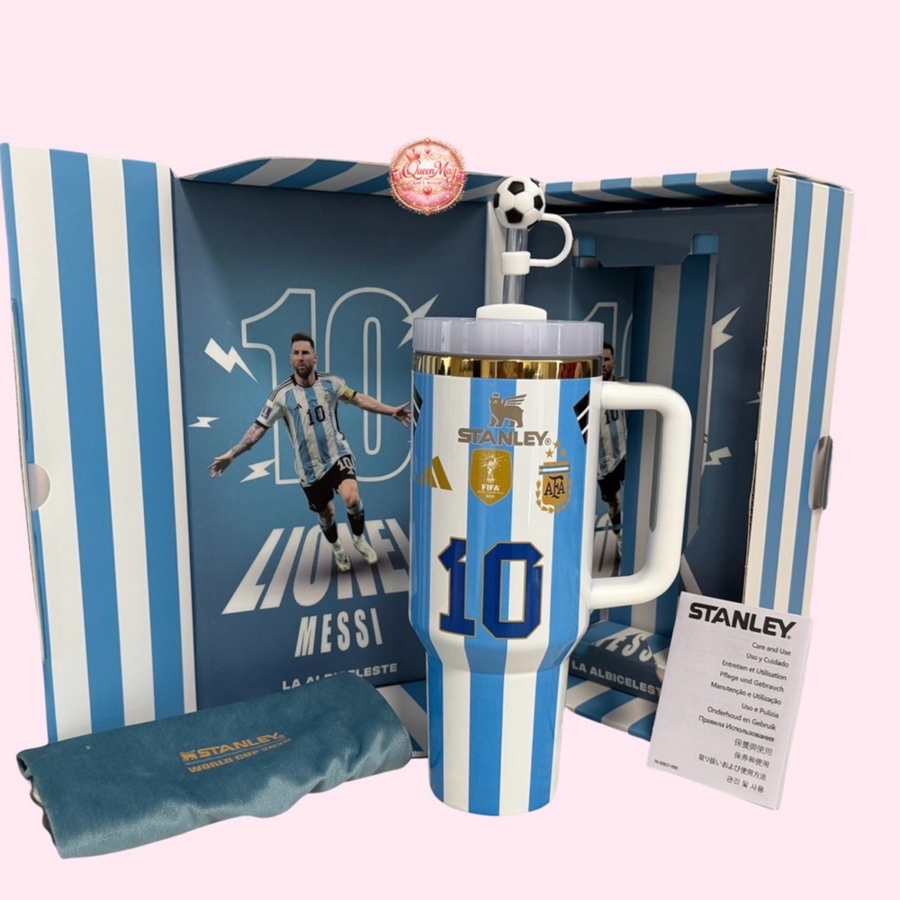 Stanley Soccer Edition Blue and White Tumbler
